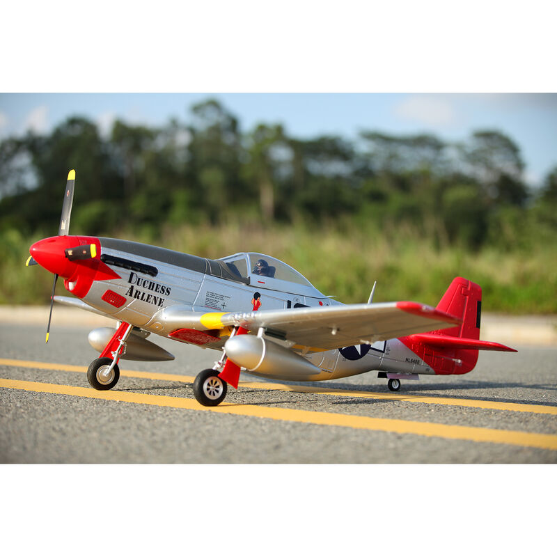 P-51D, Red Tail, V8, PNP, 1400mm