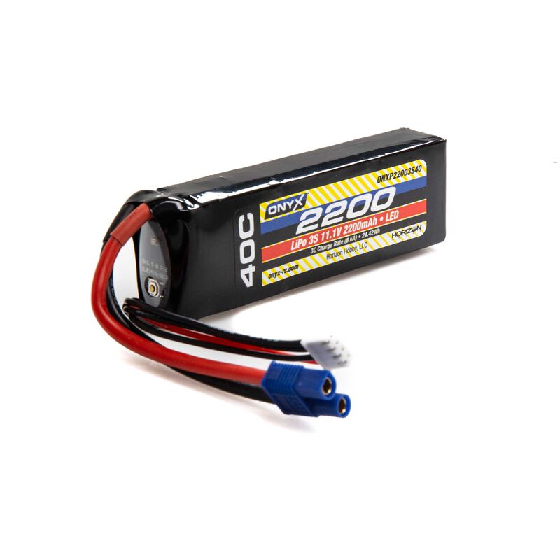 11.1V 2200mAh 3S 40C LiPo Battery: EC3