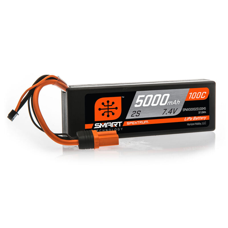 5000mAh 2S 7.4V 100C Smart LiPo Hardcase; IC5