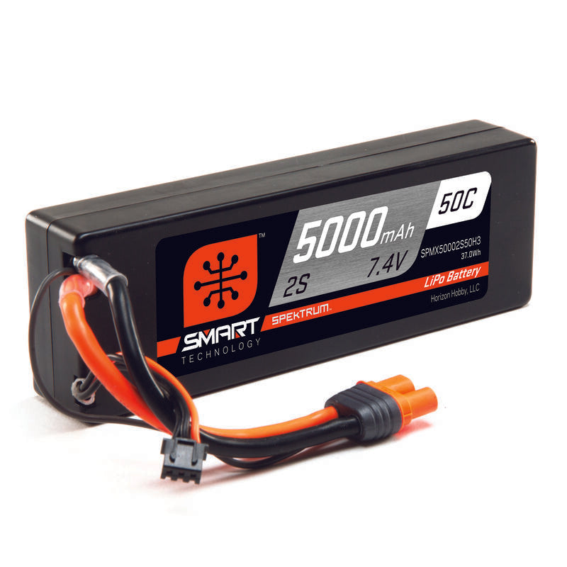 5000mAh 2S 7.4V 50C Smart LiPo Hardcase; IC3
