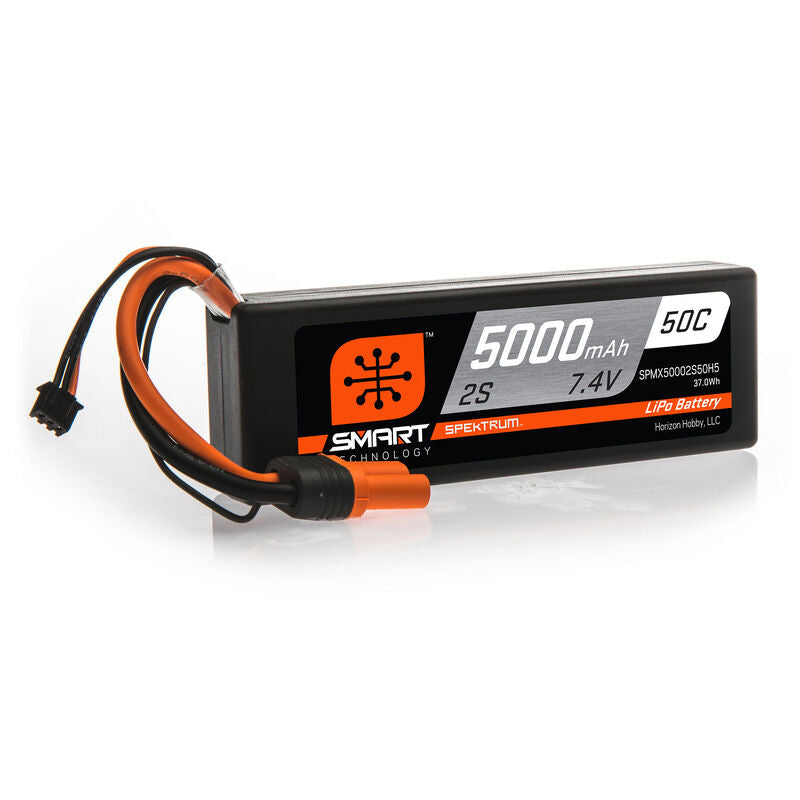 5000mAh 2S 7.4V 50C Smart LiPo Hardcase; IC5