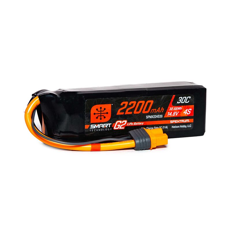4.8V 2200mAh 4S 30C Smart G2 LiPo Battery: IC3