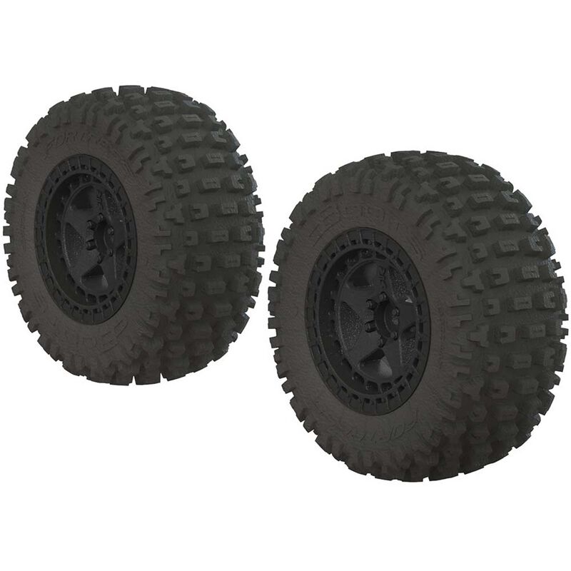 AR550042 Fortress SC Tire Set Glued Black (2)