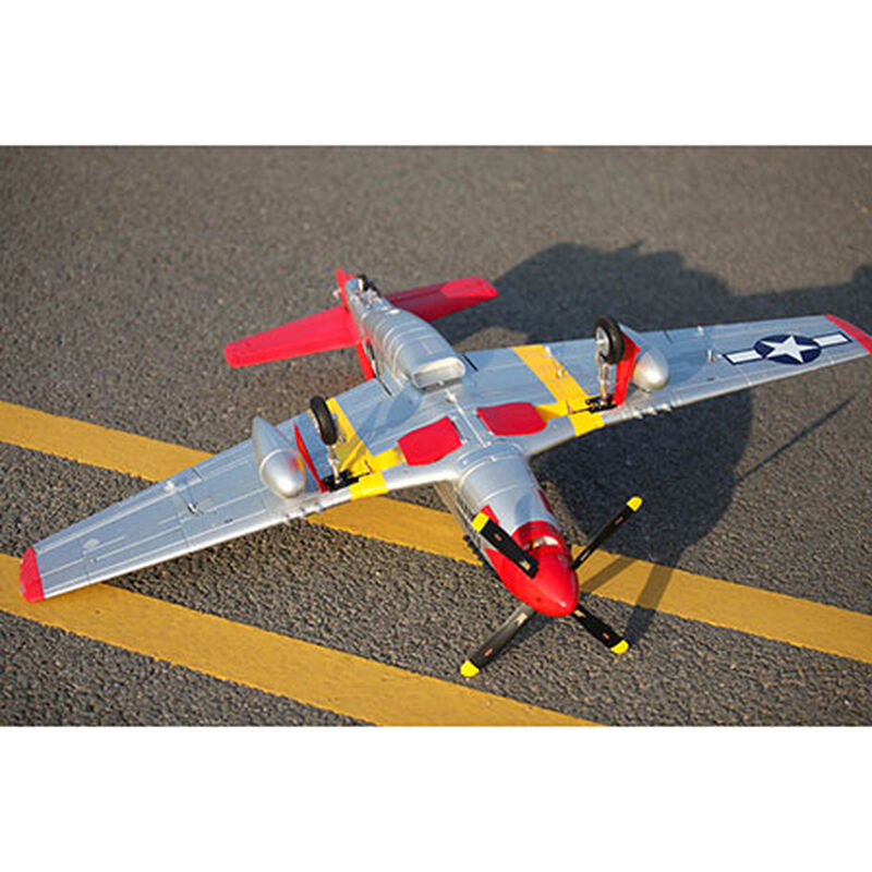 P-51D, Red Tail, V8, PNP, 1400mm