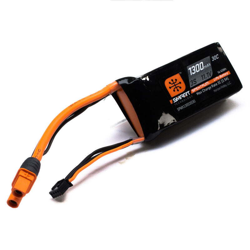 1300mAh 3S 11.1V Smart LiPo Battery 30C IC3